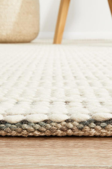 Vera Scandi Natural Flatweave Felted Wool Rug